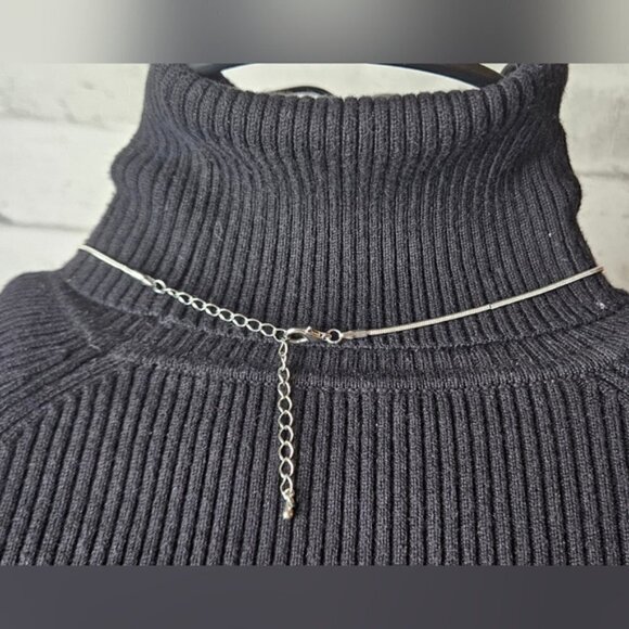 Crystal Treble Clef Musical Symbol Pendant with Silvertone Necklace - Picture 6 of 6